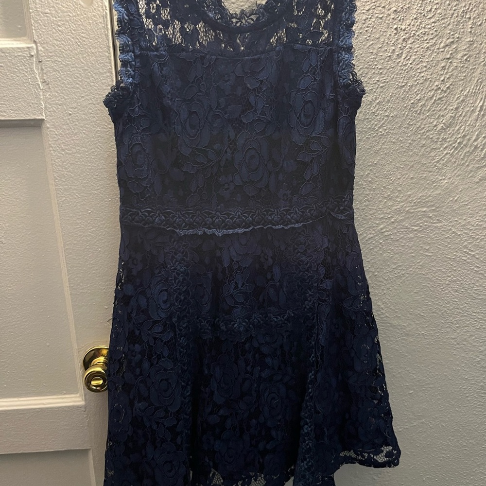 Knitworks Blue Sleeveless A-Line Dress for Weddings